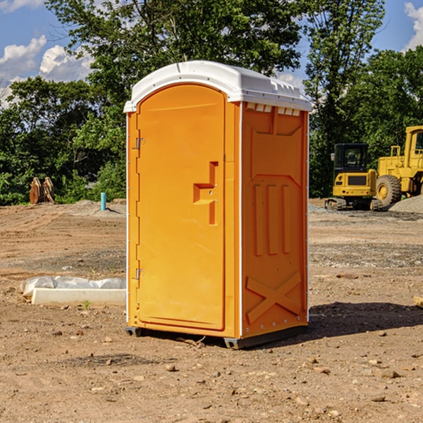 how often are the portable restrooms cleaned and serviced during a rental period in Forbes ND